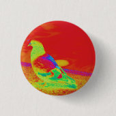 Strange Pigeon Ronde Button 3,2 Cm (Voorkant)