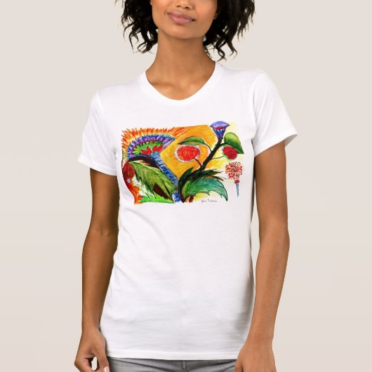Strange Planten Oranje Sky Shirt (Voorkant)
