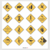 Strange Road Sign Collecties Sticker (Vel)
