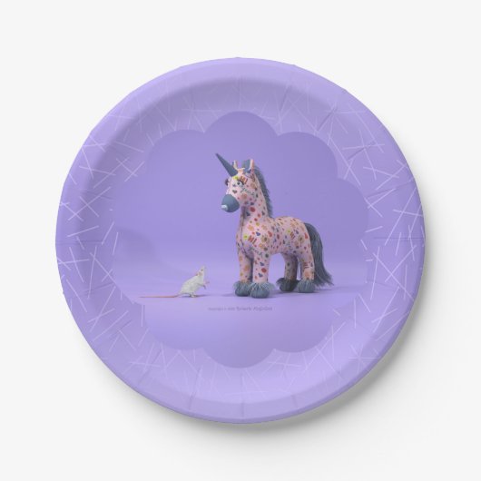 Strange tegenwerpkussen papieren bordje (Voorkant)