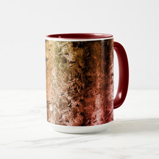 Strange vezeltextuur en vuil of verbrand mok (Voorkant rechts)