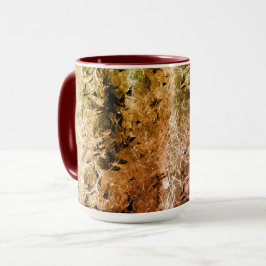 Strange vezeltextuur en vuil of verbrand mok