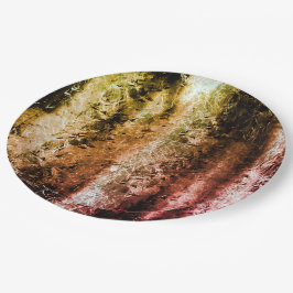 Strange vezeltextuur en vuil of verbrand papieren bordje