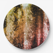 Strange vezeltextuur en vuil of verbrand papieren bordje (Voorkant)