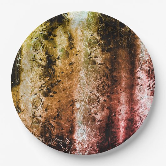 Strange vezeltextuur en vuil of verbrand papieren bordje (Voorkant)