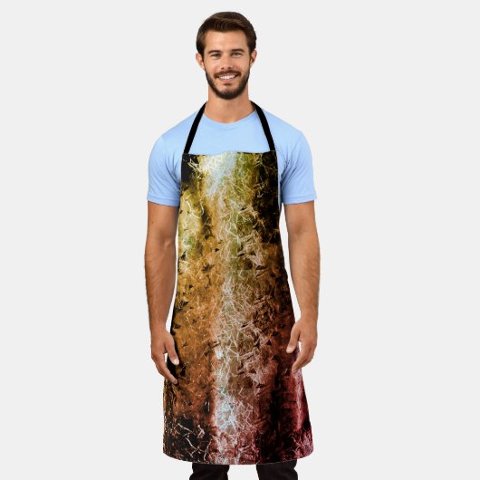 Strange vezeltextuur en vuil of verbrand schort (Gedragen)