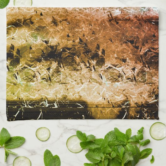 Strange vezeltextuur en vuil of verbrand theedoek (Gevouwen)