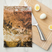 Strange vezeltextuur en vuil of verbrand theedoek (Quarter Fold)