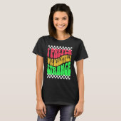 Strange Weird Friends Humorous Odd Checkerboard Re T-shirt (Voorkant volledig)