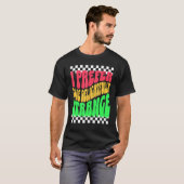 Strange Weird Friends Humorous Odd Checkerboard Re T-shirt (Voorkant volledig)