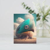 Strange Whale Briefkaart (Staand voorkant)