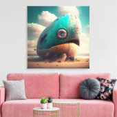 Strange Whale Canvas Afdruk (Insitu (Woonkamer))