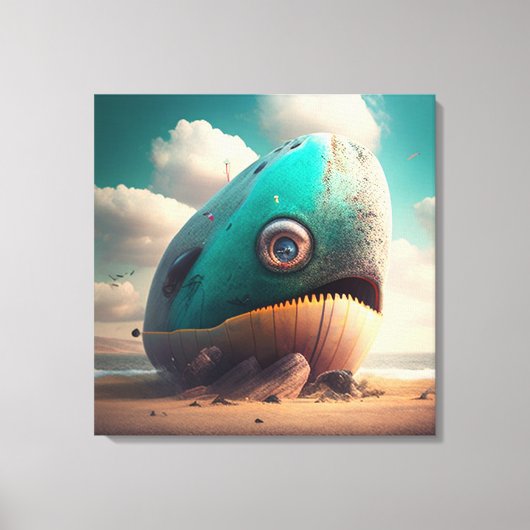 Strange Whale Canvas Afdruk (Voorkant)