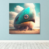 Strange Whale Canvas Afdruk (Insitu (Houten vloer))