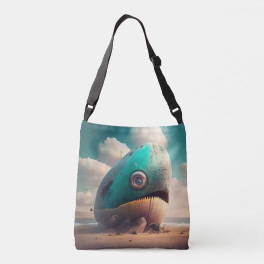 Strange Whale Crossbody Tas (Achterkant)