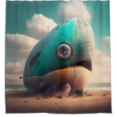 Strange Whale Douchegordijn (Voorkant)