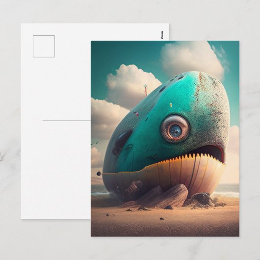 Strange Whale Feestdagenkaart (Voorkant / Achterkant)