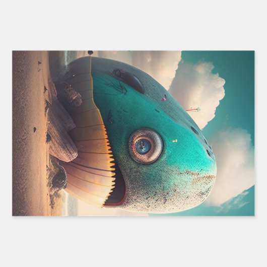 Strange Whale Inpakpapier Vel (Voorkant)