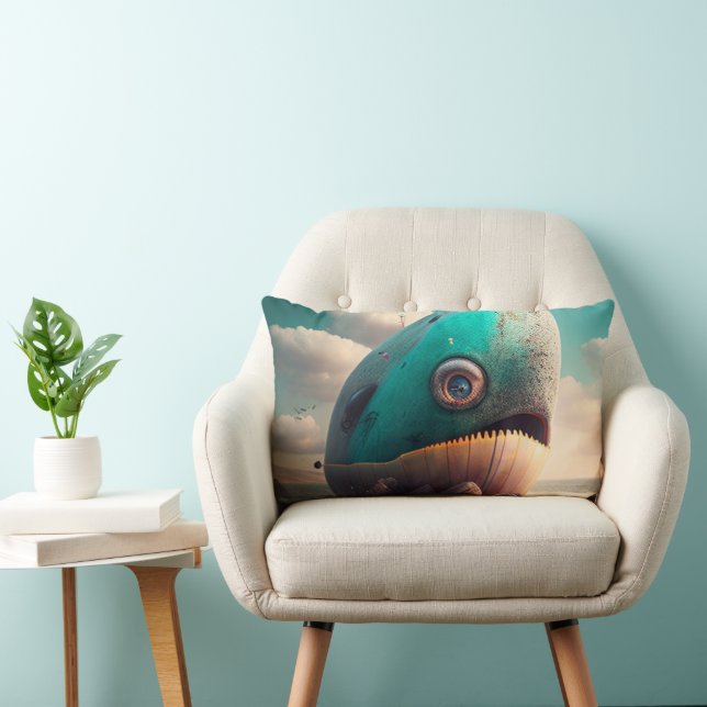 Strange Whale Kussen (Stoel)