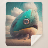 Strange Whale Sherpa Deken (Voorkant)