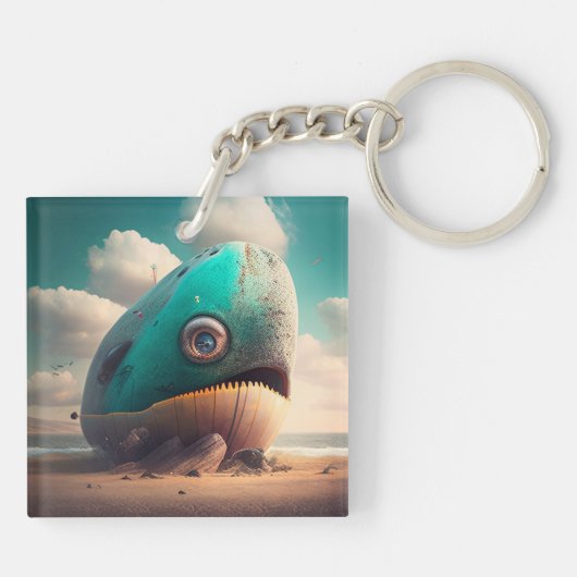 Strange Whale Sleutelhanger (Achterkant)