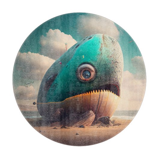Strange Whale Snijplank (Voorkant)