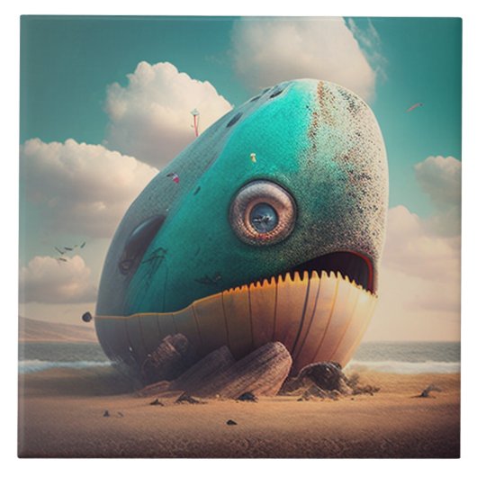 Strange Whale Tegeltje (Voorkant)