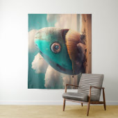 Strange Whale Wandkleed (In situ)