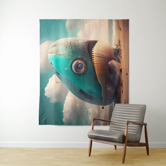 Strange Whale Wandkleed (In situ)