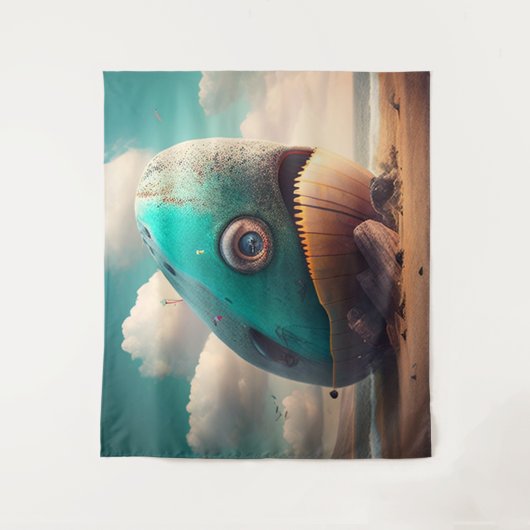 Strange Whale Wandkleed (Voorkant)
