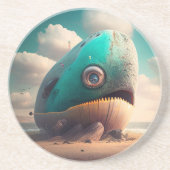 Strange Whale Zandsteen Onderzetter (Voorkant)