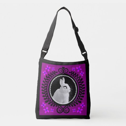 Strange White Bunny Crossbody Bag / Shoulder Tote Crossbody Tas (Voorkant)