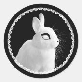 Strange White Bunny Sticker (Voorkant)