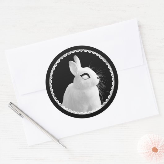 Strange White Bunny Sticker (Envelop)