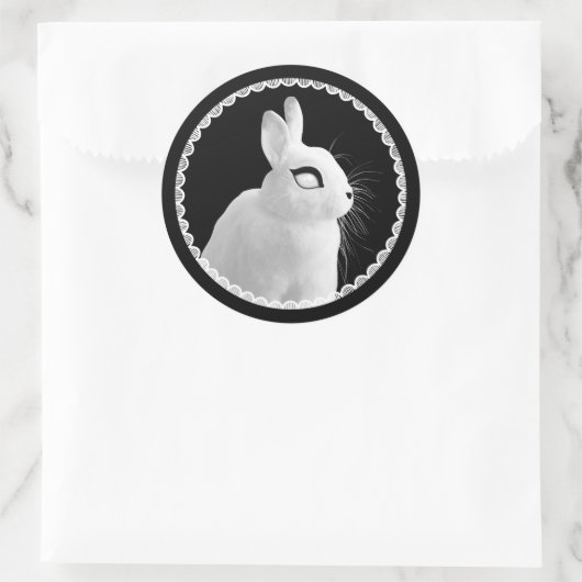 Strange White Bunny Sticker (Tas)