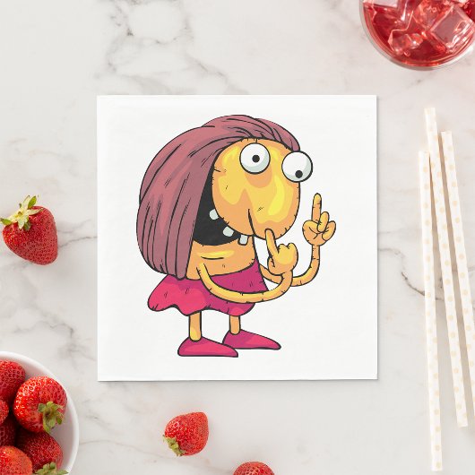 Strange Woman Paper Napkins Servet