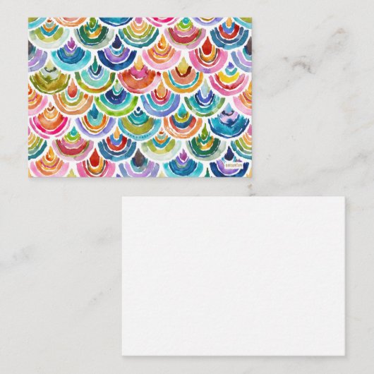 STRANGEBOW Colorful Scallop Note Kaart Notitiekaartje (Voorkant / Achterkant)
