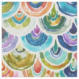 STRANGEBOW Rainbow Fish Scale Bold Print Stof