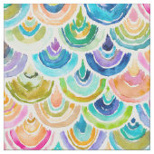 StrANGEBOW Rainbow Waterverf Fish Scale Stof (Close Up)