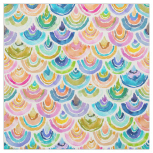 StrANGEBOW Rainbow Waterverf Fish Scale Stof