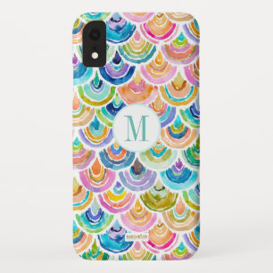 STRANGEBOW Waterverf Rainbow Mermaid Fish Scale Case-Mate iPhone Case