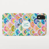 STRANGEBOW Waterverf Rainbow Mermaid Fish Scale Case-Mate iPhone Case (Achterkant (horizontaal))