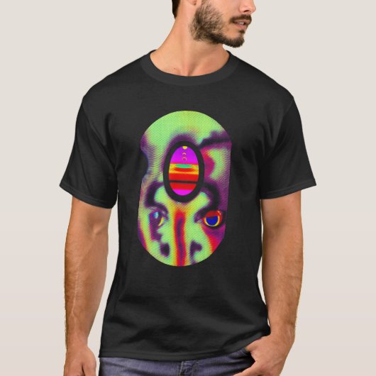 Strangecore Weirdcore Aesthetische Creepy-ogen T-shirt (Voorkant)