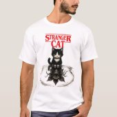 stranger cat t-shirt (Voorkant)