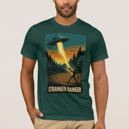 Stranger Danger – Retro Sci-Fi Bos Scene T-shirt