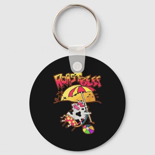 Stranger Dustin Love Roast Beef Beach Koe Tv Parod Sleutelhanger (Voorkant)