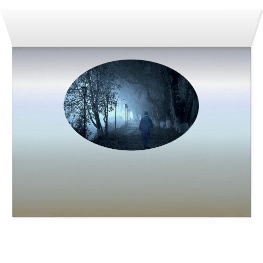 Stranger in het park in Night Fog (Binenzijde Horizontaal (Onderkant))