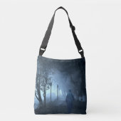 Stranger in het park in Night Fog Crossbody Tas (Voorkant)