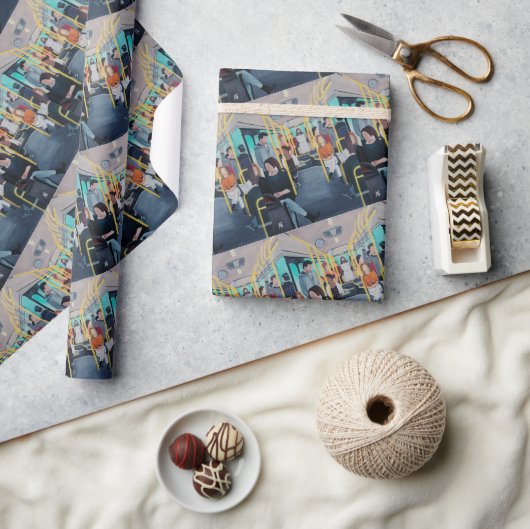 Stranger on the Bus Painting by Alfred Fox Cadeaupapier (Crafts)