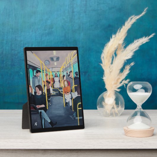 Stranger on the Bus Painting by Alfred Fox Fotoplaat (Zijkant)